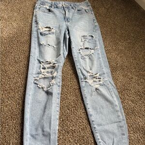 Distressed Light Blue Women's Jeans